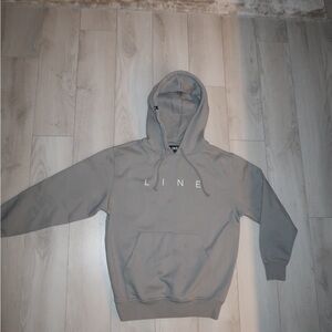 Green/grey LINE men’s hoodie